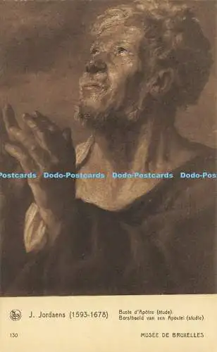 R590230 Musee de Bruxelles Buste d Apotre etude D Nels J Jordaens