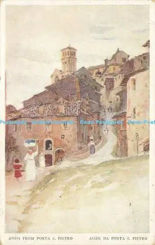 R590366 Assisi from Porta S Pietro Medici Society No 528 R C Goff