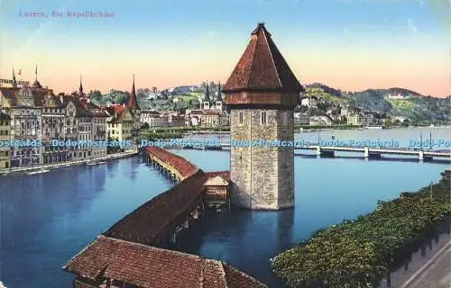 R588503 Luzern Die Kapellbrücke W Zimmermann Strassler 6117