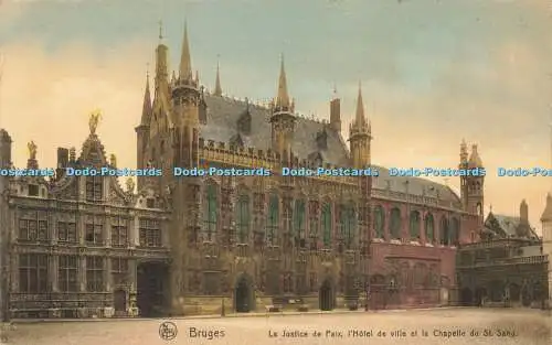 R592309 Nels Bruges La Justice de Paix lHotel de ville et la Chapelle du St Sang