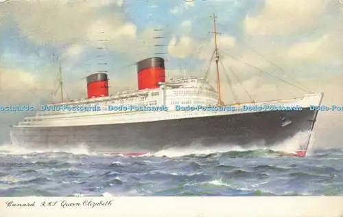 R592320 Cunard R M S Queen Elizabeth 1953