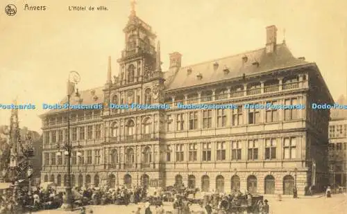 R592324 Nels Anvers Hotel de ville Serie Anvers No 47 Bruxelles