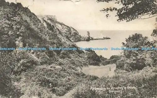 R592388 Approach to Ansteys Cove Torquay L R Wrenn Babbacombe 1919