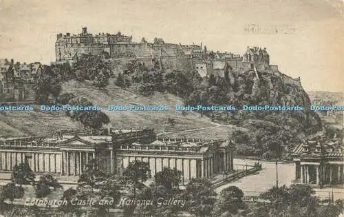 R592389 Edinburgh Castle and National Gallery 12067 Valentines Series 1918