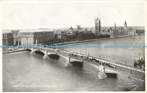 R588684 Lambeth Bridge and Houses of Parliament G 5707 Valentines Silveresque Po