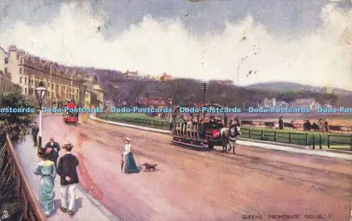 R592403 Queens Promenade Douglas Isle of Man Serie III Tuck Oilette 7467 1906