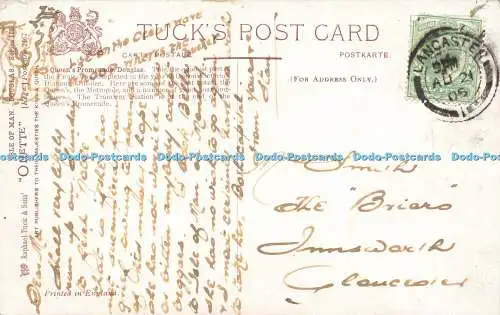 R592403 Queens Promenade Douglas Isle of Man Serie III Tuck Oilette 7467 1906