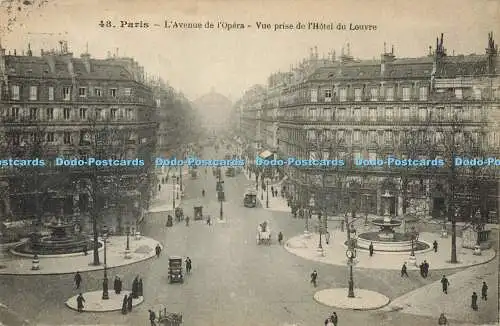 R588687 48 Paris LAvenue de lOpera Vue prise de lHotel du Louvre 1921