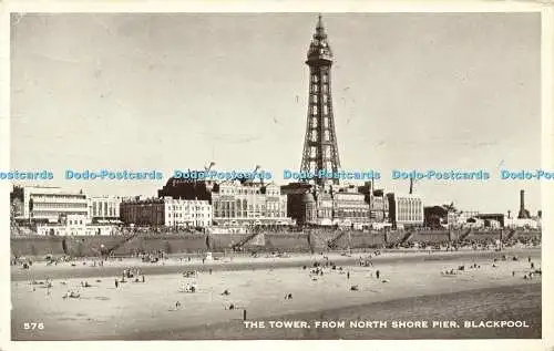 R592429 576 Tower vom North Shore Pier Blackpool 1955