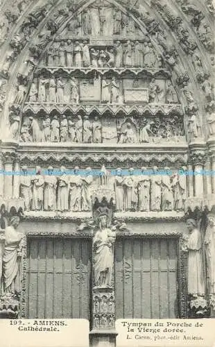 R590577 Amiens Cathedrale Tympan du Porche de la Vierge Doree L Caron