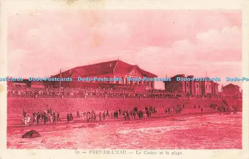 R592441 10 Fort de lEau Le Casino et la plage Phototypie Etabl Photo Albert