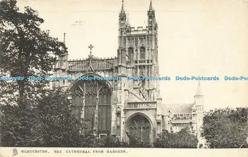 R588727 Gloucester Cathedral from Gardens Tuck Town and City Series 2021 1907