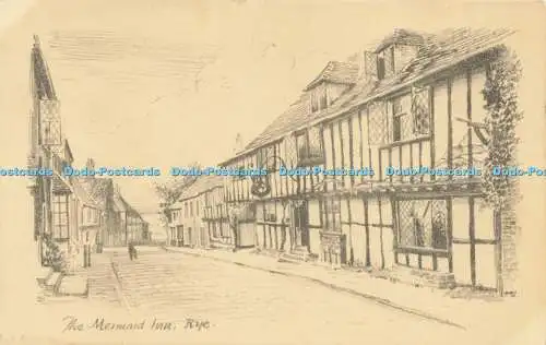 R592447 Mermaid Inn Rye Pencil Sketch Norman S und E