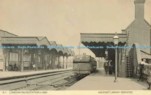 R594641 London Fields Station um 1900 Hackney Library Services