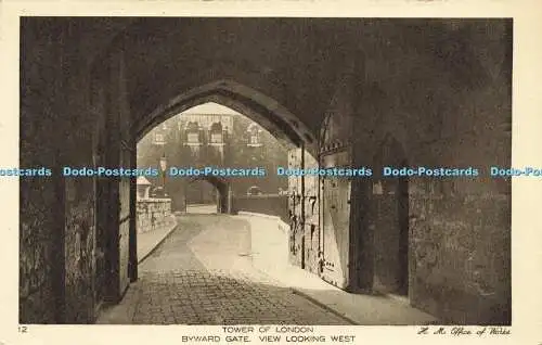 R588769 12 Tower of London Byward Gate Blick nach Westen H M Office of Works Har