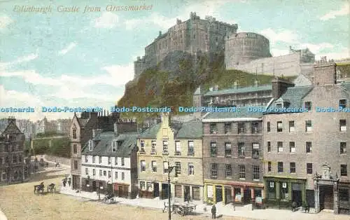 R594673 Edinburgh Castle from Grassmarket M Wane 1906