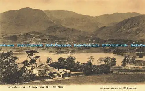 R588804 Coniston Lake Village und Old Man Abrahams Serie Nr. 832 Keswick