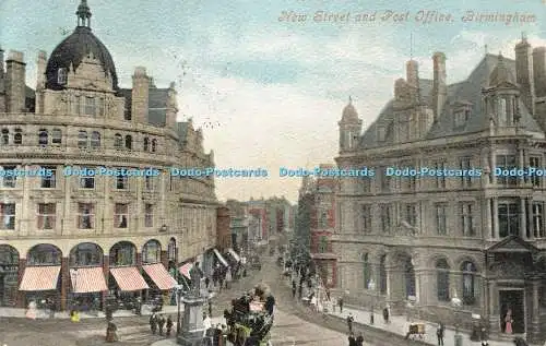 R588827 New Street and Post Office Birmingham Valentines Serie 1904