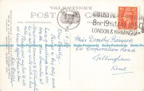 R592555 Buchanan Street Glasgow A971 Art Colour G W Blow Valentines 1950