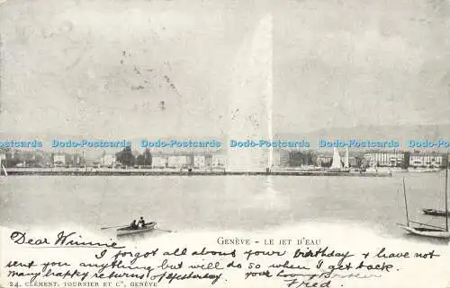 R594731 Geneve Le Jet D Eau Clement Tournier et Cie 1902