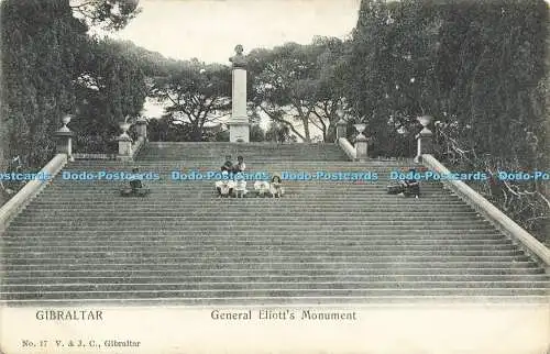 R588847 Gibraltar General Eliotts Monument No 17 V and J C