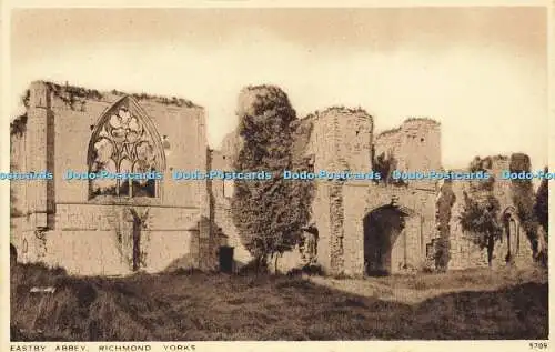 R588849 Eastby Abbey Richmond Yorks 5709 Salmon Gravure Style