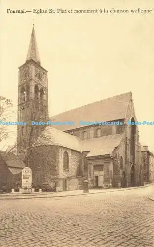 R590709 Tournai Eglise St Piat et Monument a la Chanson Wallonne Edition Belge