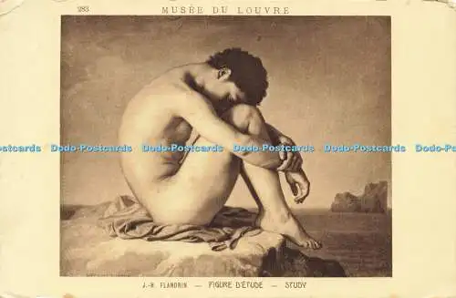 R594738 Musee du Louvre Figur D Etüde Studie Braun und Cie J H Flandrin