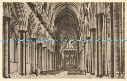 R594780 Salisbury Cathedral Nave East F Frith