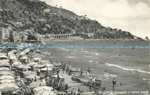 R588911 Riviera dei Fiori Allasio Scorcio di Spiaggia e nuovo ponte Grand Abschn