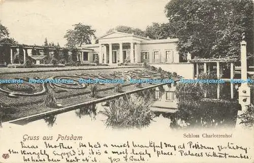 R588912 Gruss aus Potsdam Schloss Charlottenhof 1904