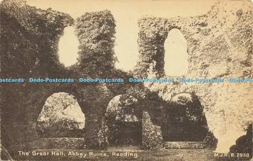 R592638 Great Hall Abbey Ruins Reading M J R B 2938 1919