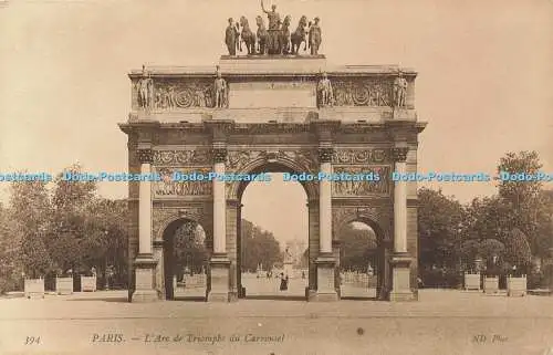 R596840 394 Paris LArc de Triomphe du Carrousel ND Phot