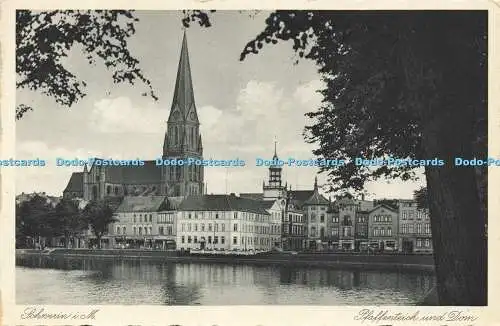 R588953 Schwerin i M Pfaffenteich und Dom Heinrich Becker