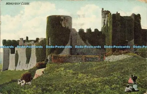 R592680 Manorbier Castle F Hartmanns Real Glossy Series G No 4131 11 1912