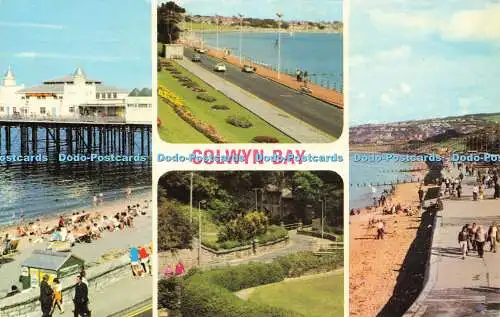 R594847 Colwyn Bay Promenade Beach Road Old Colwyn E T W Dennis Photocolour Mult