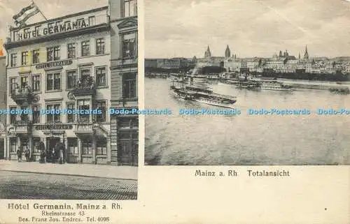 R588973 Hotel Germania Mainz a Rh Rheinstraße 43 Bes Franz Jos Endres Mainz a R