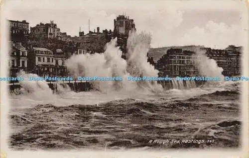 R594866 Hastings A Rough Sea J Welch 1913