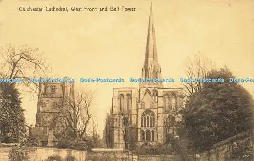 R594867 Chichester Cathedral Westfront und Glockenturm T G Willis