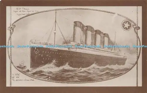 R592708 S S Titanic Lost at Sea 1912 Mr G Robinson Rembrandt No 30 Of A Series