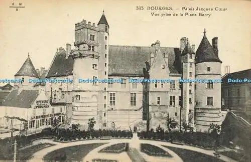 R592713 E M B 303 Bourges Palais Jacques Coeur Vue prise de la Place Berry E Maq