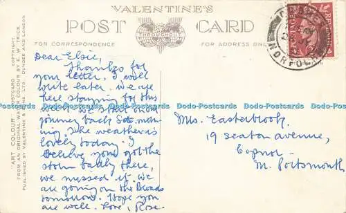 R592717 Zick Zack Path and East Beach Cromer A1414 Kunstfarbe E W Trick Valentines