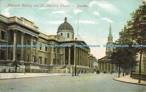 R590858 London National Gallery and St Martin Church Empire Series No 814 1906