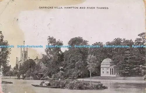 R590862 Garricks Villa Hampton and River Thames 1907