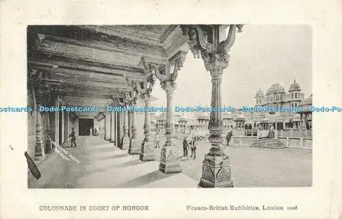 R590889 London Colonnade in Court of Honour Franco British Exhibition Valentine