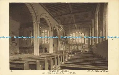 R592781 10 Tower of London St Peters Chapel Interior H M Office of Works Harriso