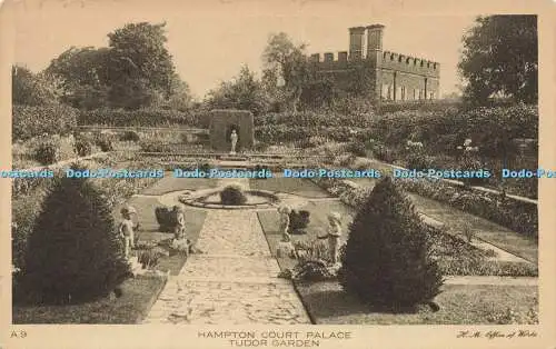 R589048 A 9 Hampton Court Palace Tudor Garden H M Office of Works Rembrandt Inta