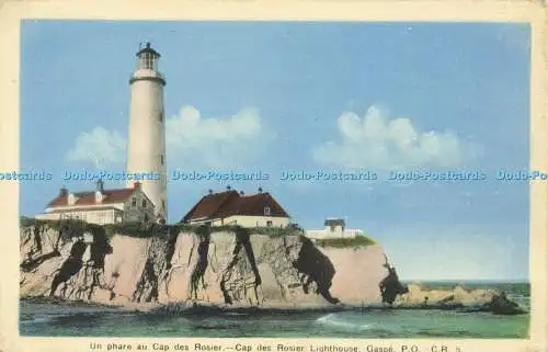 R589086 Un phare au Cap des Rosier Cap des Rosier Lighthouse Gaspe P O C R 5 H V