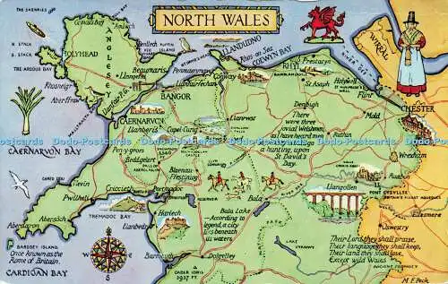 R597017 North Wales M F Peck Map Salmon