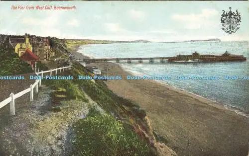 R597036 Pier von West Cliff Bournemouth J E Beale